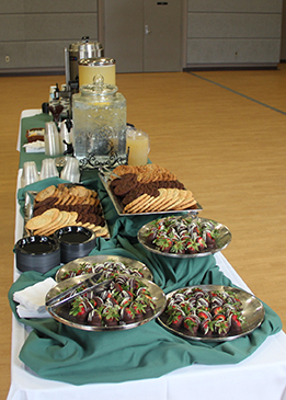 Photo showing the reception food
